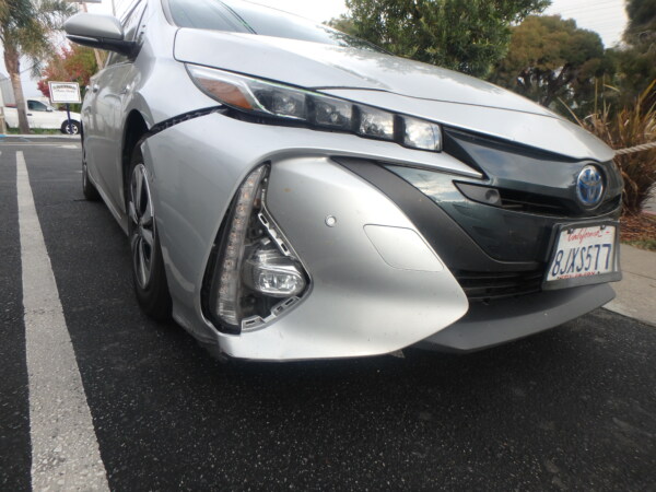 prius before damage front bumper
